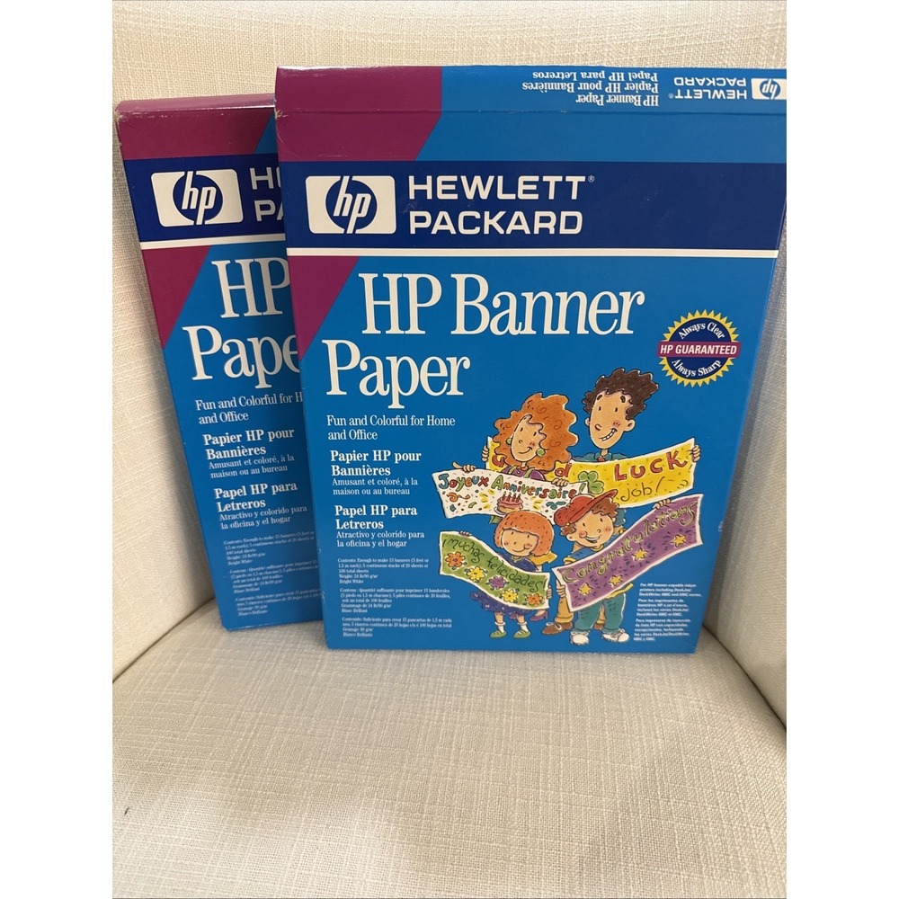 HP Banner Paper for Inkjet‎ Printers - Make your own Banners 2pk Open